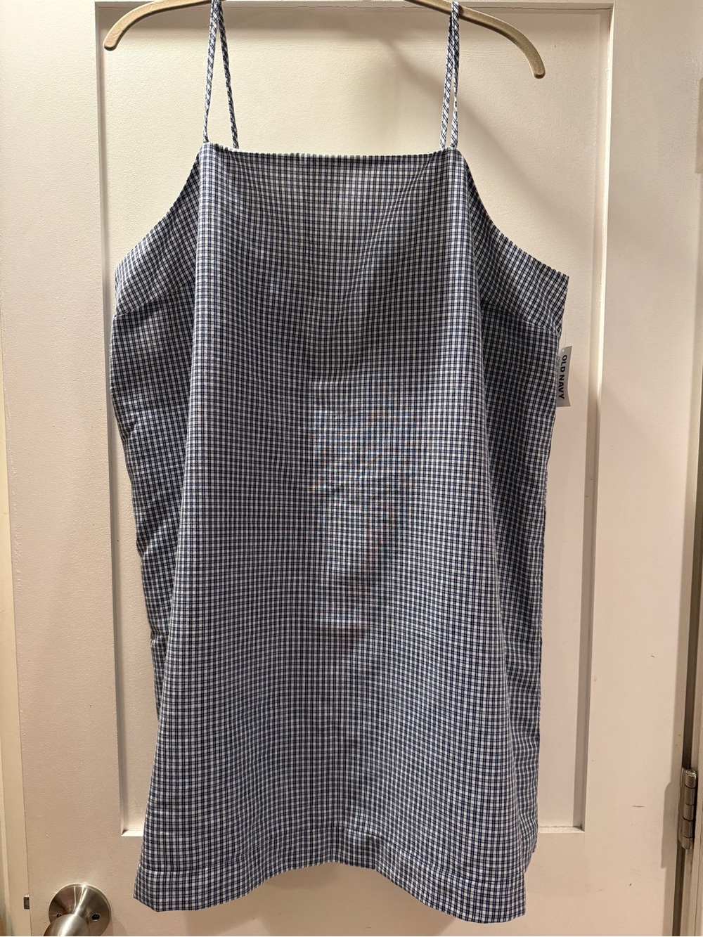 Old Navy Blue Gingham Mini Slip Skirt